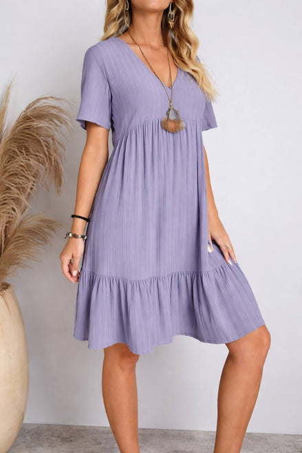 Feminine Tiered Mini Dress