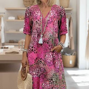 Rachel Vibrant Midi Dress