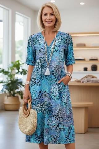 Rachel Vibrant Midi Dress