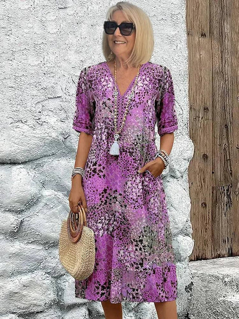 Rachel Vibrant Midi Dress