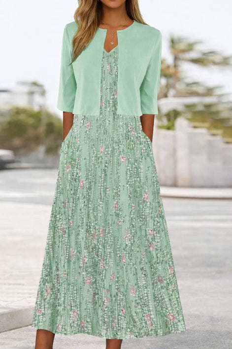 Mint Grace Midi Dress