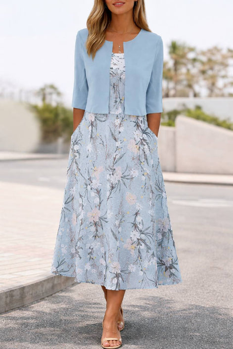 Mint Grace Midi Dress