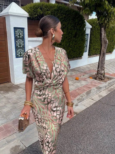 Golden Glow Maxi Dress