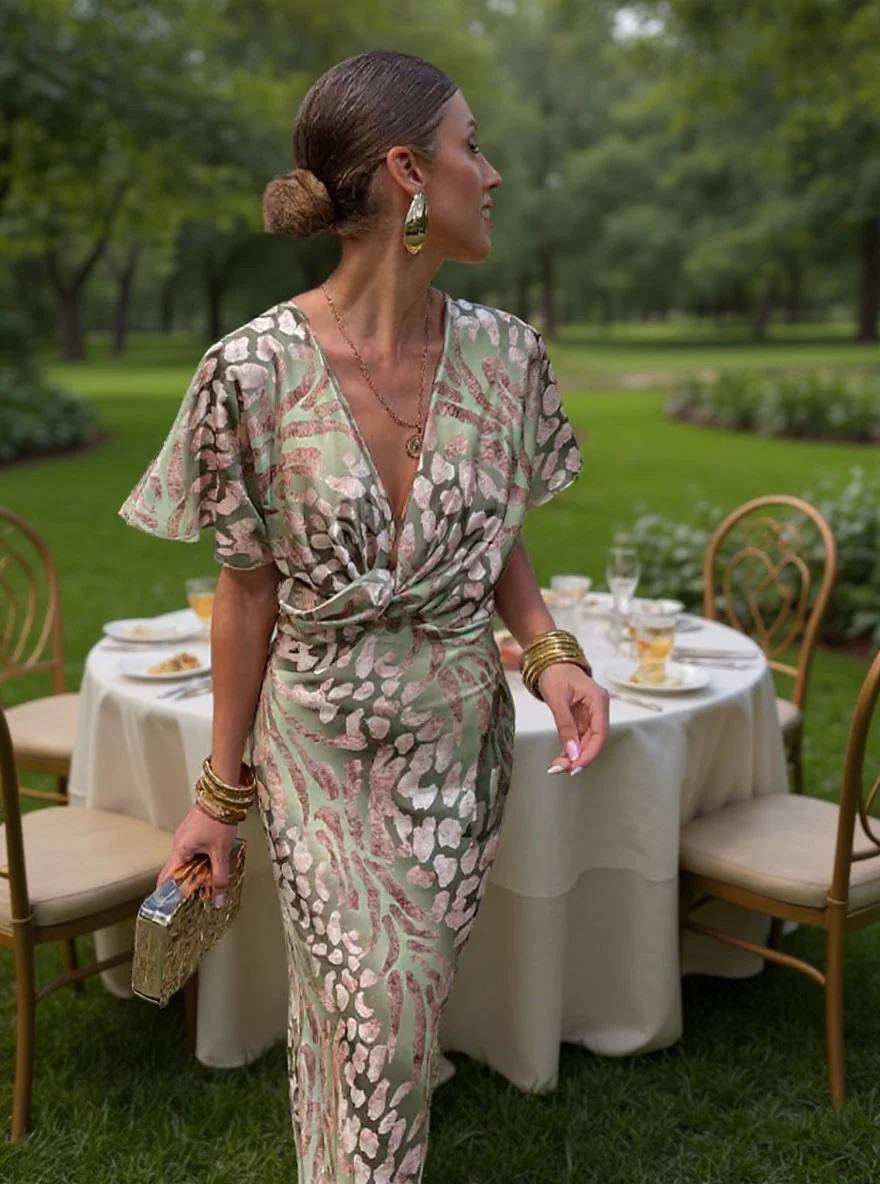 Golden Glow Maxi Dress