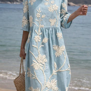 Summer Bloom Embroidered Dress