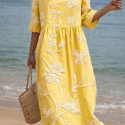 Summer Bloom Embroidered Dress