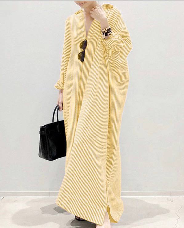 Relaxed Stripe Maxi Dress