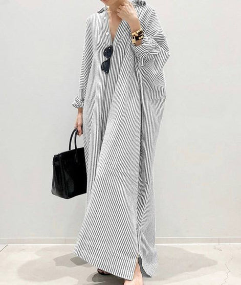 Relaxed Stripe Maxi Dress