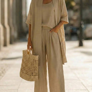 Isabella Linen-Cotton Three-Piece Set