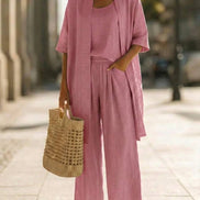 Isabella Linen-Cotton Three-Piece Set