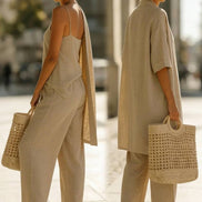 Isabella Linen-Cotton Three-Piece Set