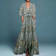 Elegant Floral Maxi Dress