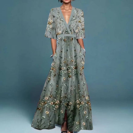 Elegant Floral Maxi Dress