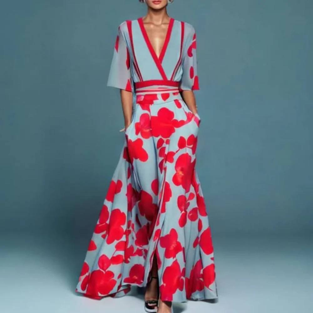 Elegant Floral Maxi Dress