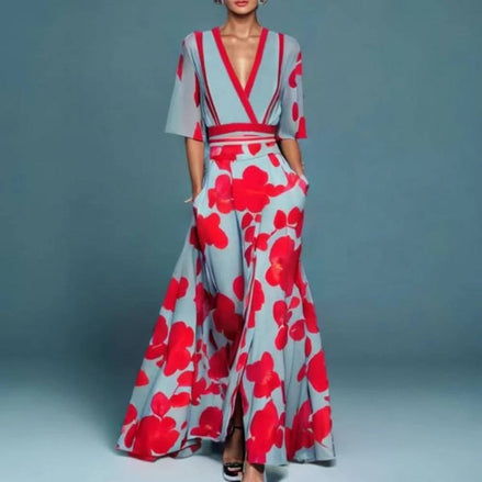 Elegant Floral Maxi Dress