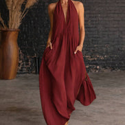 Relaxed Halter Maxi Dress