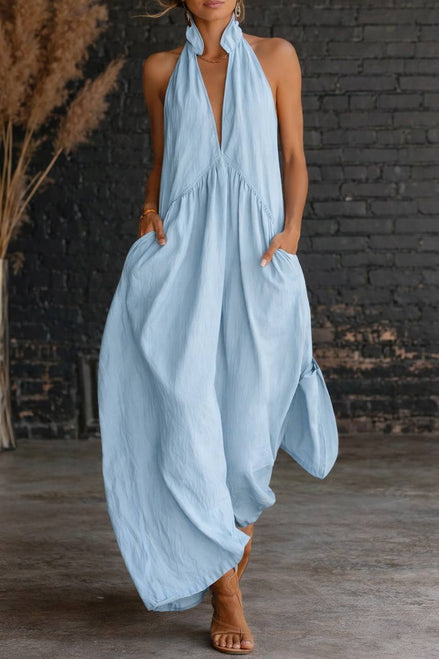 Relaxed Halter Maxi Dress