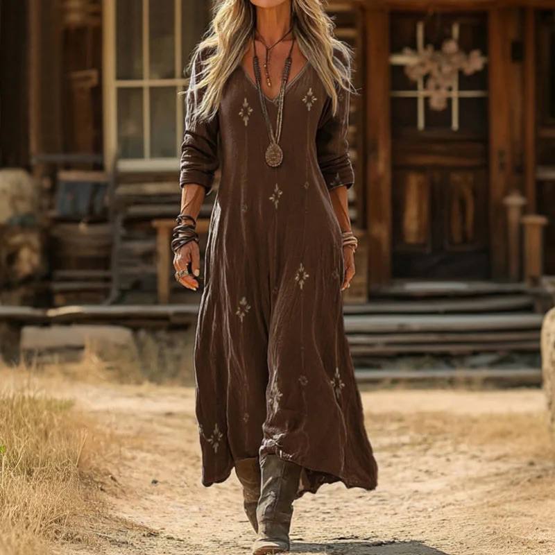 Bea Long Sleeve Vintage Casual Dress