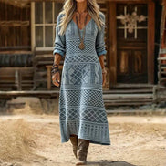 Bea Long Sleeve Vintage Casual Dress