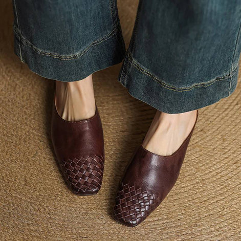 Velmirae Woven Slip-On Slides