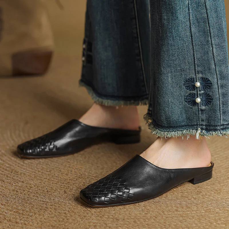 Velmirae Woven Slip-On Slides
