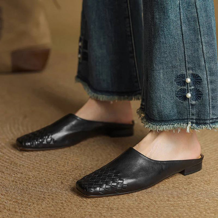 Velmirae woven slip-on slides
