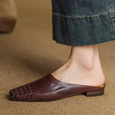 Velmirae Woven Slip-On Slides