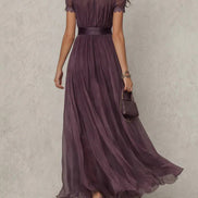 Ashley Vintage Elegant Chiffon Maxi Dress