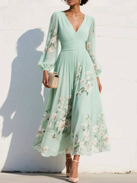 Olivia Floral Chiffon Dress