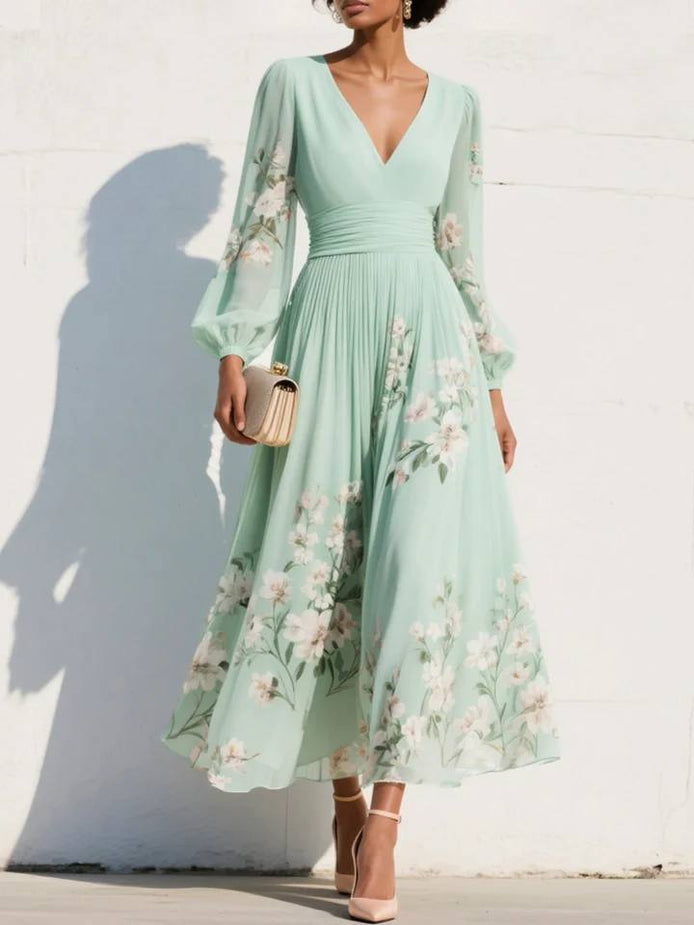 Olivia Floral Chiffon Dress