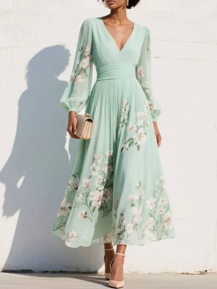 Olivia Floral Chiffon Dress