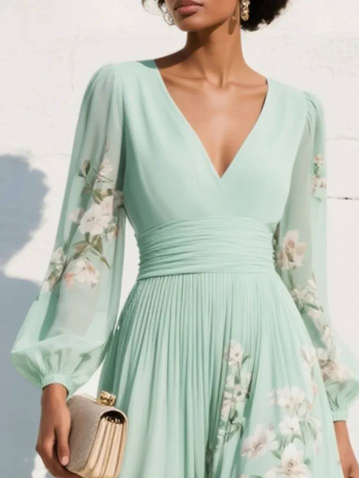 Olivia Floral Chiffon Dress