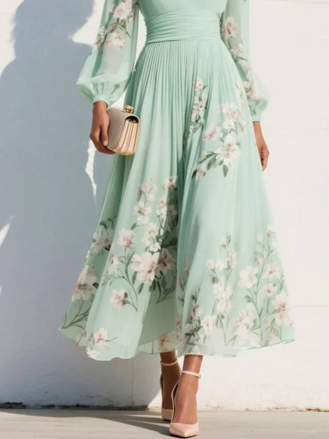 Olivia Floral Chiffon Dress
