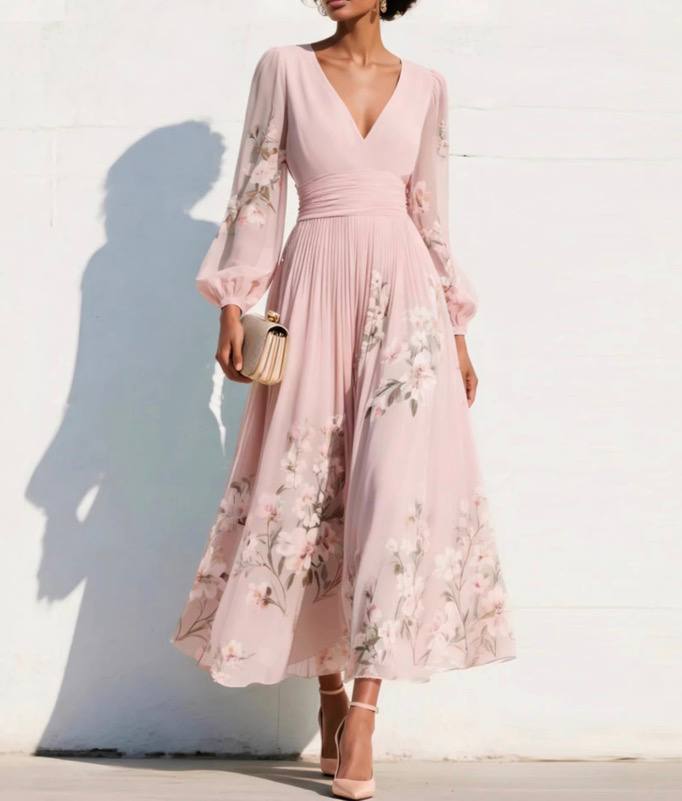 Olivia Floral Chiffon Dress