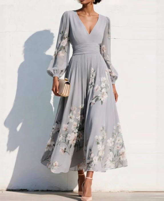 Olivia Floral Chiffon Dress