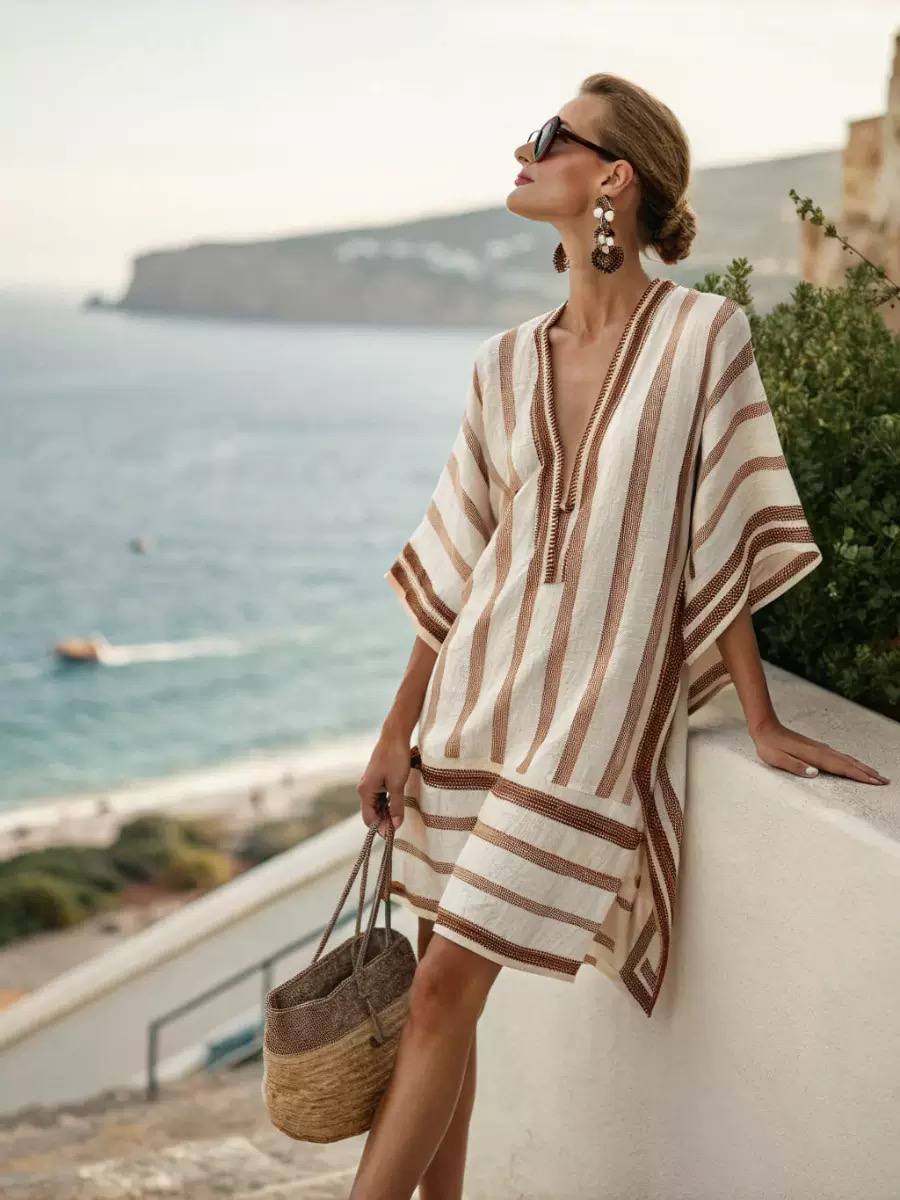 Golden Tide Tunic Dress