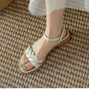 Braided Strap Ankle Sandals