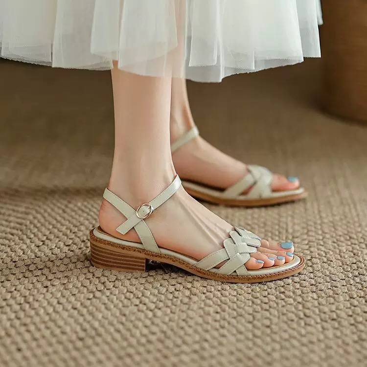 Braided Strap Ankle Sandals