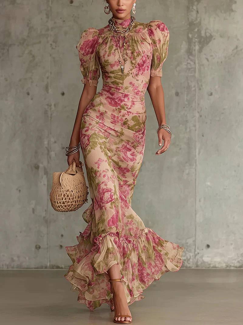 Racquella Vintage Floral Maxi Dress