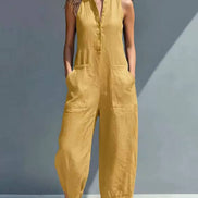Relaxed Fit Sleeveless Utility Jumpsuit