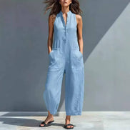 Relaxed Fit Sleeveless Utility Jumpsuit