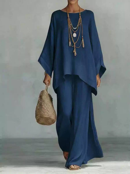 Relaxed Linen Two-Piece Lounge Set