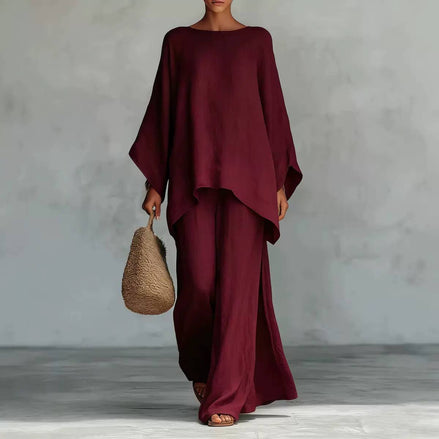 Relaxed Linen Two-Piece Lounge Set