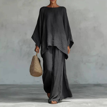 Relaxed Linen Two-Piece Lounge Set