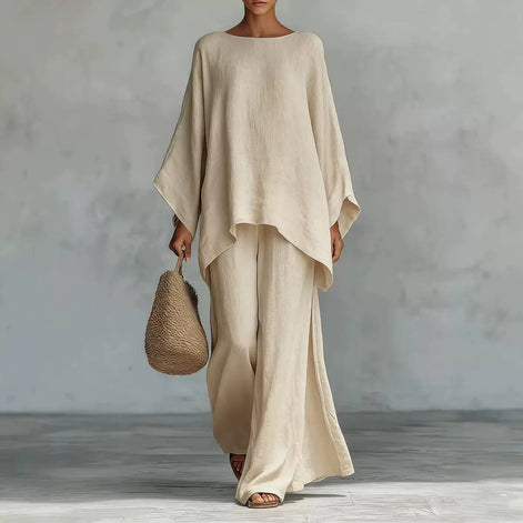 Relaxed Linen Two-Piece Lounge Set
