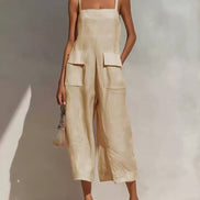 Minimalist Wide-Leg Utility Jumpsuit