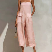 Minimalist Wide-Leg Utility Jumpsuit