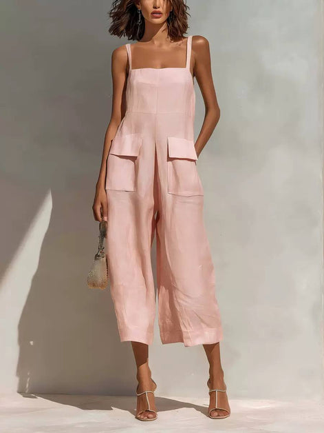 Minimalist Wide-Leg Utility Jumpsuit