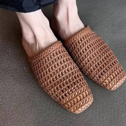 Woven Slip-On Summer Mules