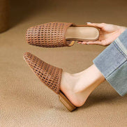 Woven Slip-On Summer Mules